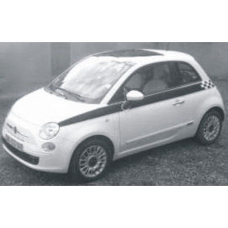 Kit autocollants damier pour fiat 500