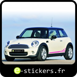 déco sticker damier mini cooper
