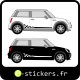 déco sticker damier mini cooper